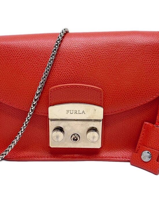 FURLA Handbags - FURLA Metropolis Pink Leather Shoulder Bag